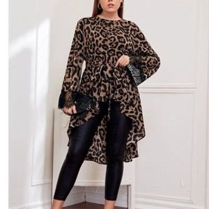 SHEIN High Low Brown and Black Dress